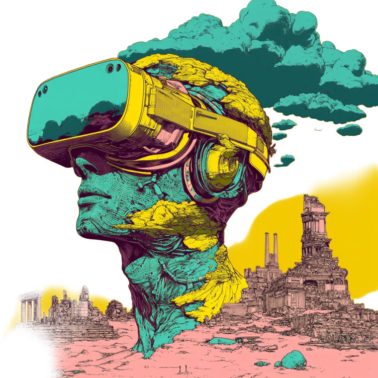Ai With Vr Glasses Vinyl Car Decal Sticker – Waterproof & UV-Resistant 8"