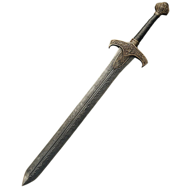 One-Handed Sword Vinyl Car Decal Sticker – Waterproof & UV-Resistant 8"