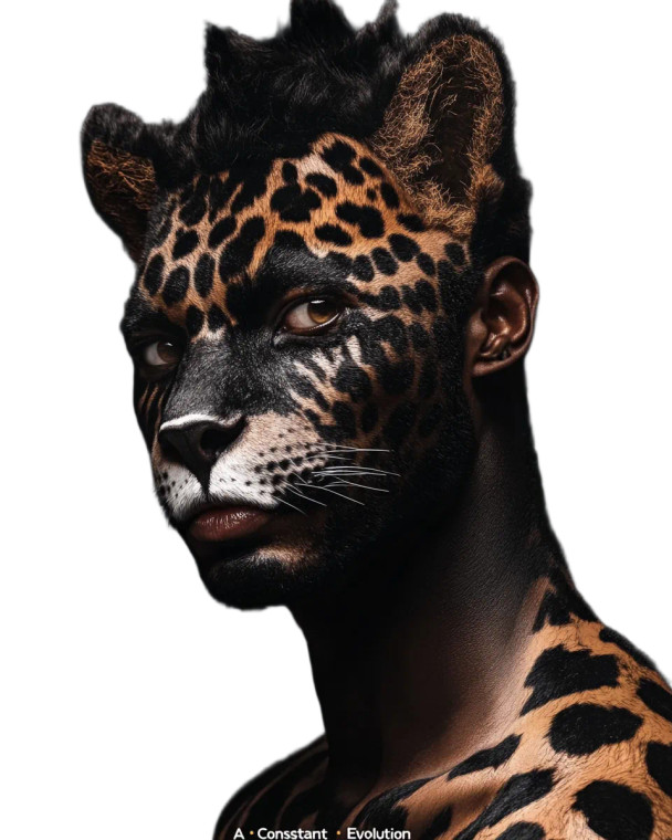 Jaguar Man Evolution Vinyl Car Decal Sticker – Waterproof & UV-Resistant 8"