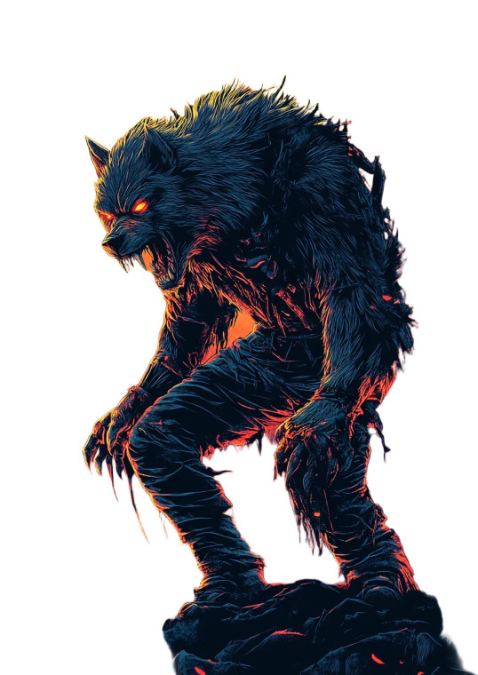 Raging Werewolf Vinyl Car Decal Sticker – Waterproof & UV-Resistant 8"