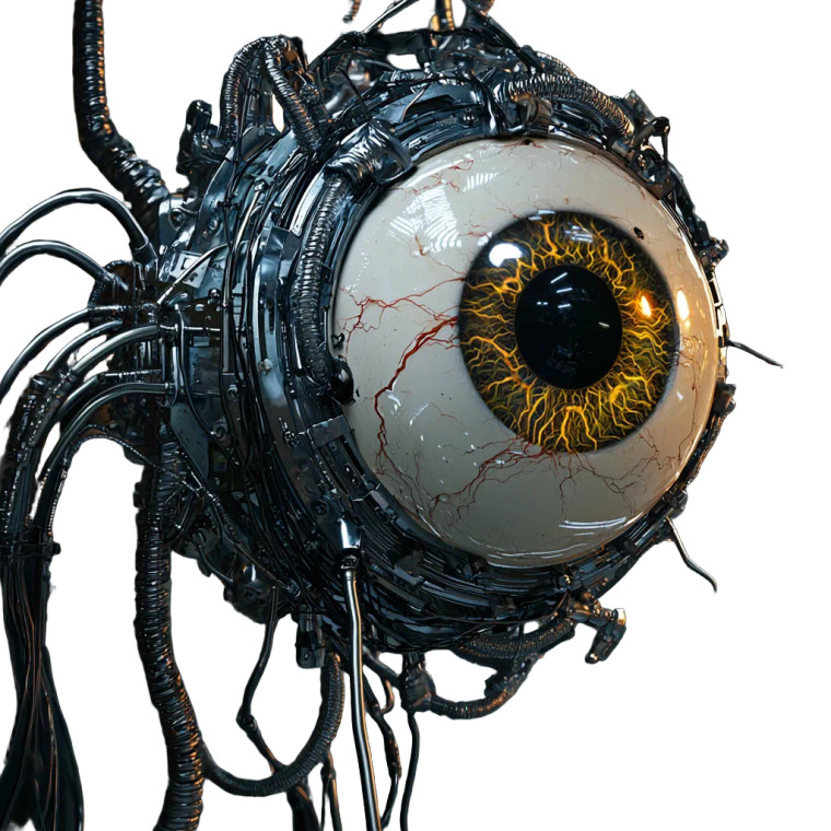 Mechanical Eyeball Vinyl Car Decal Sticker – Waterproof & UV-Resistant 8"