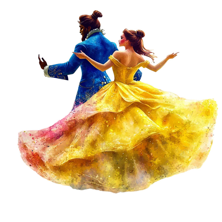 Beauty And The Beast V2 Vinyl Car Decal Sticker – Waterproof & UV-Resistant 8"