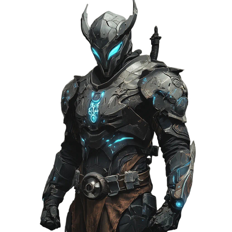 Futuristic Armored Warrior V3 Vinyl Car Decal Sticker – Waterproof & UV-Resistant 8"