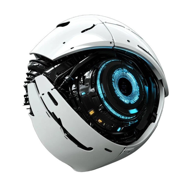 Futuristic Robotic Eye V4 Vinyl Car Decal Sticker – Waterproof & UV-Resistant 8"