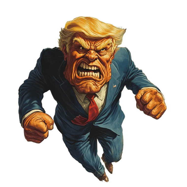 Giant Politician Monster Vinyl Car Decal Sticker – Waterproof & UV-Resistant 8"