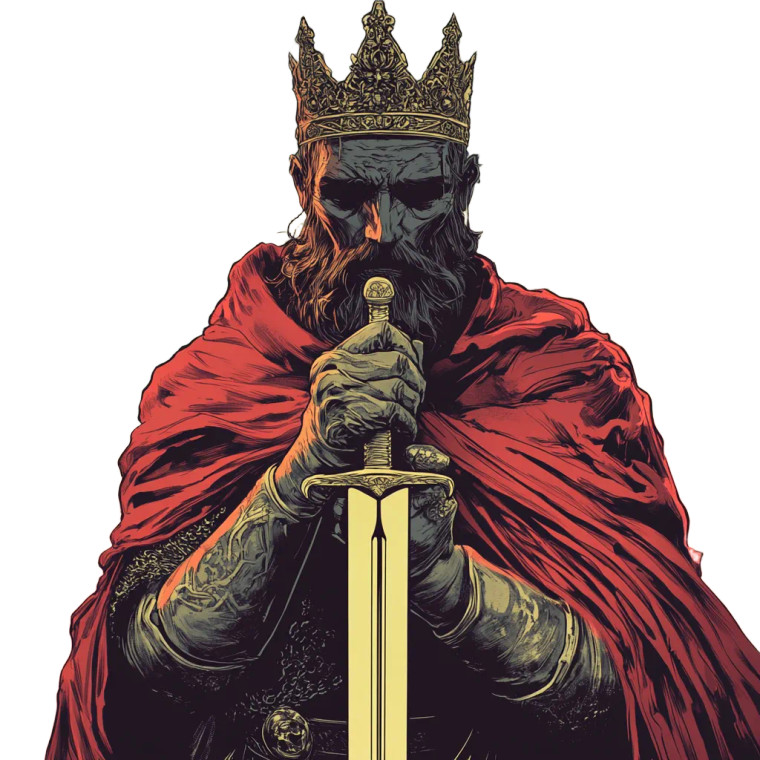 King Of Swords V2 Vinyl Car Decal Sticker – Waterproof & UV-Resistant 8"