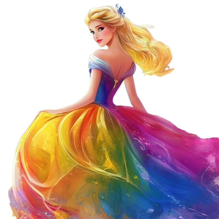 Disney Princess V2 Vinyl Car Decal Sticker – Waterproof & UV-Resistant 8"