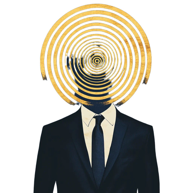Surreal Concentric Man Vinyl Car Decal Sticker – Waterproof & UV-Resistant 8"