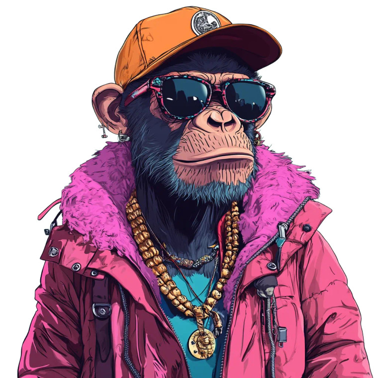 Stylish Ape Avatar Vinyl Car Decal Sticker – Waterproof & UV-Resistant 8"