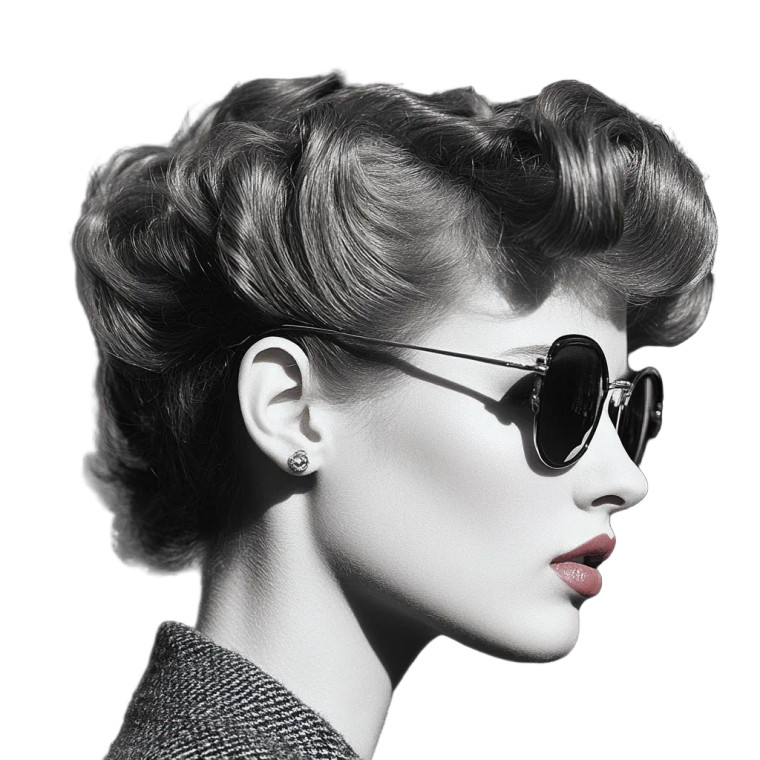 Retro Hair Style Vinyl Car Decal Sticker – Waterproof & UV-Resistant 8"