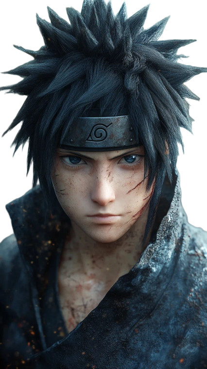 Sasuke Uchiha Portrait V2 Vinyl Car Decal Sticker – Waterproof & UV-Resistant 8"