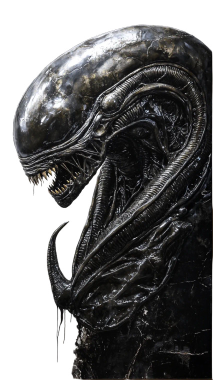 Giger Alien Mural V2 Vinyl Car Decal Sticker – Waterproof & UV-Resistant 8"