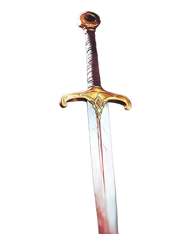 The Golden Sword Vinyl Car Decal Sticker – Waterproof & UV-Resistant 8"