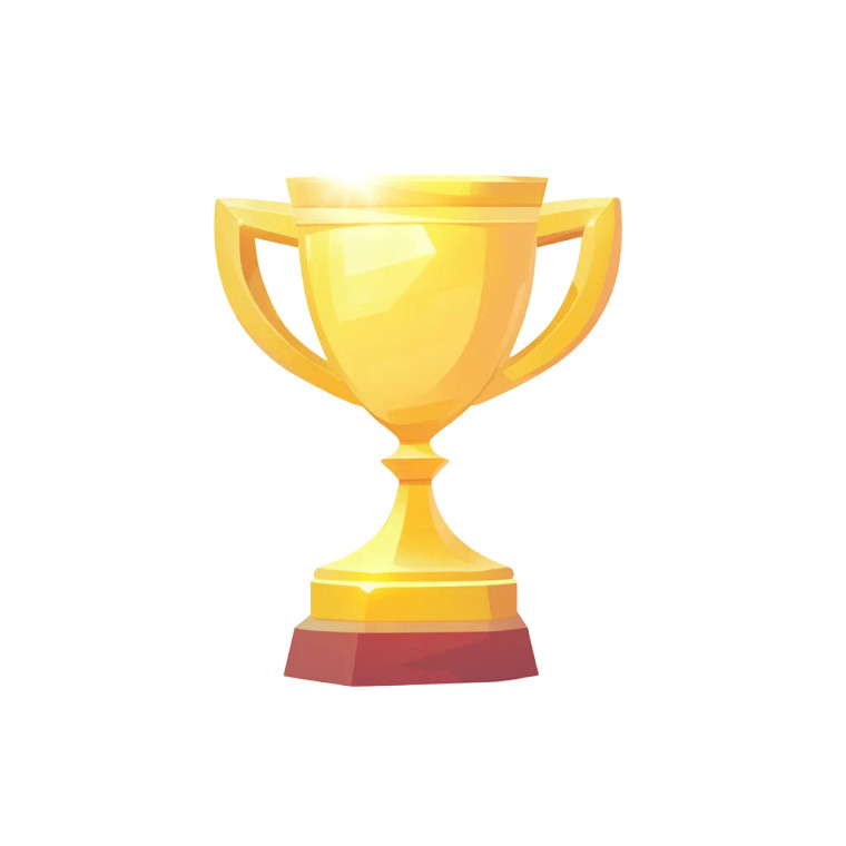 Gold Trophy Cup Vinyl Car Decal Sticker – Waterproof & UV-Resistant 8"