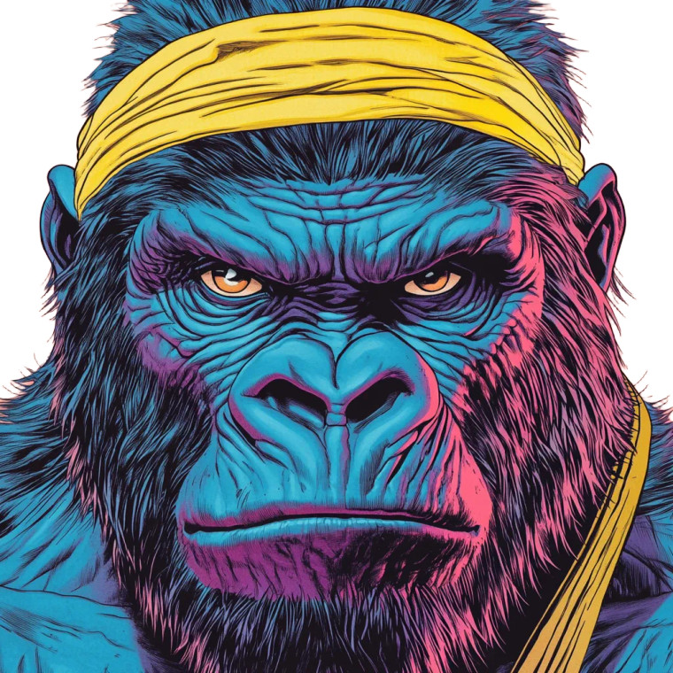 Angry Gorilla Face Vinyl Car Decal Sticker – Waterproof & UV-Resistant 8"