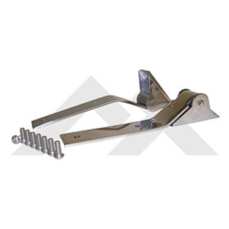 Upgrade Your Wrangler YJ with Crown Automotive Tailgate Hinges | Polished Stainless Steel Set of 2