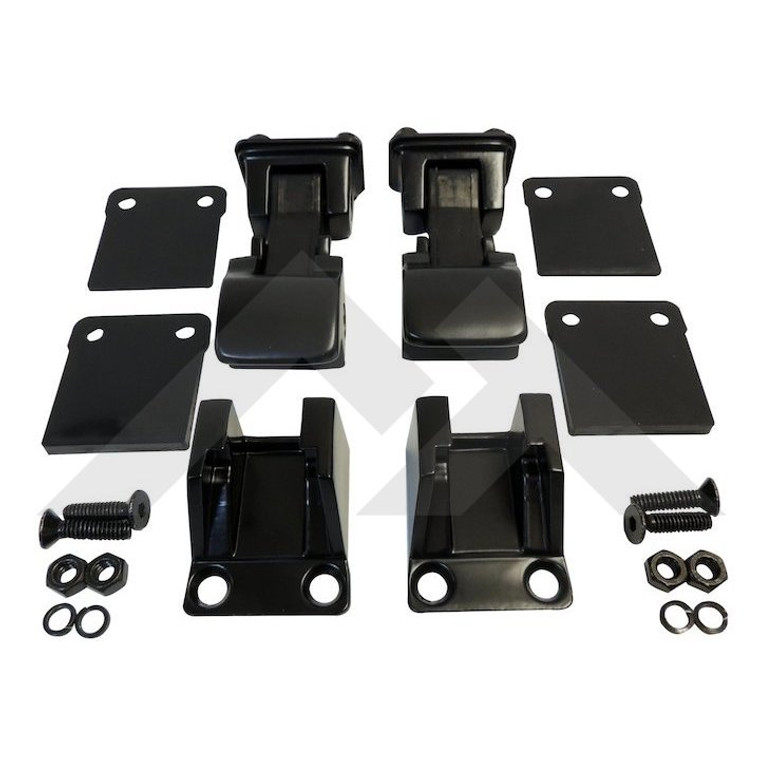 Upgrade Your Jeep! Crown Automotive Hood Latch Set | Fits Various 1972-1994 Models | Non-Locking, Black Stainless Steel | Easy Install, 1-Year Warranty