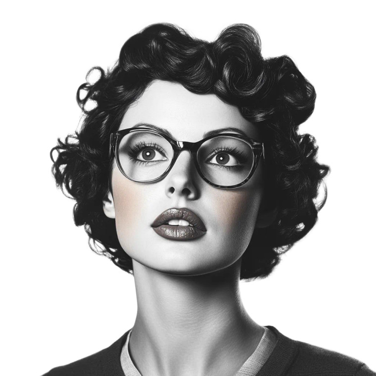 Mid Century Woman Vinyl Car Decal Sticker – Waterproof & UV-Resistant 8"