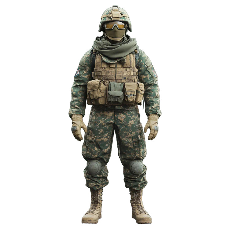Camouflaged Soldier Vinyl Car Decal Sticker – Waterproof & UV-Resistant 8"