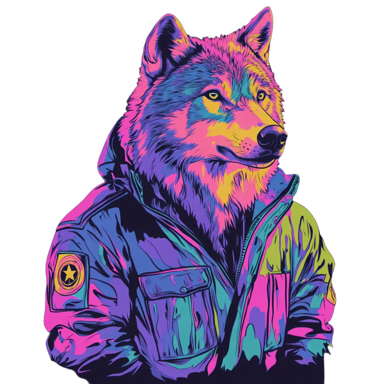 Secret Wolf Uniform Vinyl Car Decal Sticker – Waterproof & UV-Resistant 8"