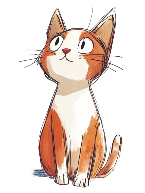 Red And White Cat Vinyl Car Decal Sticker – Waterproof & UV-Resistant 8"