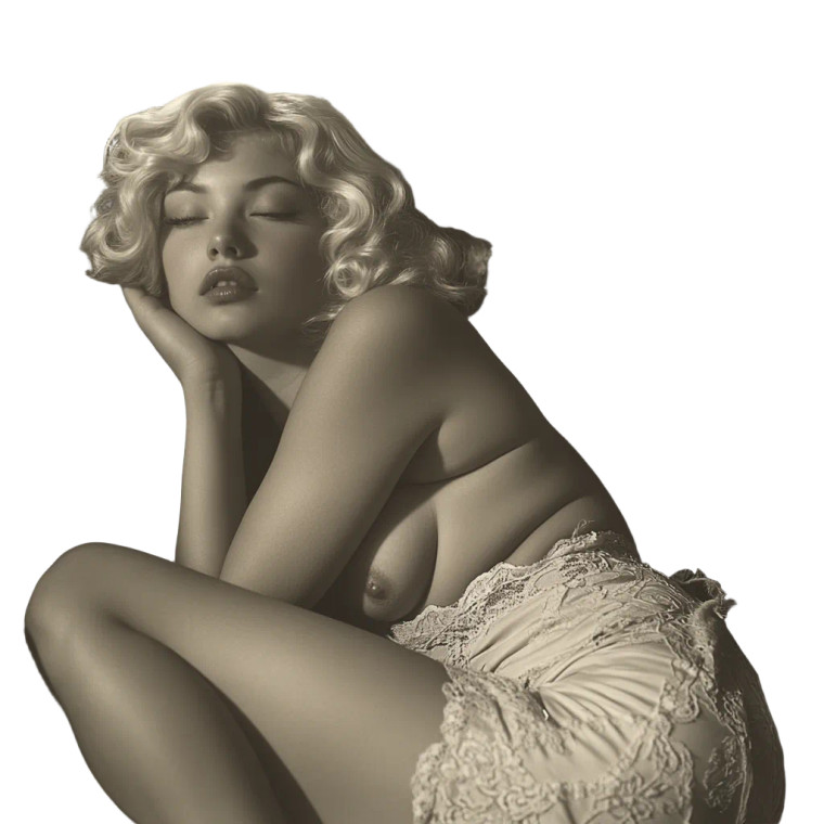 Flower-Clad Blonde Vinyl Car Decal Sticker – Waterproof & UV-Resistant 8"