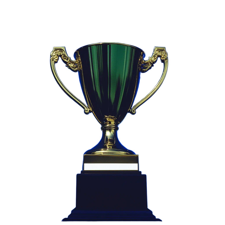 Green Trophy Vinyl Car Decal Sticker – Waterproof & UV-Resistant 8"
