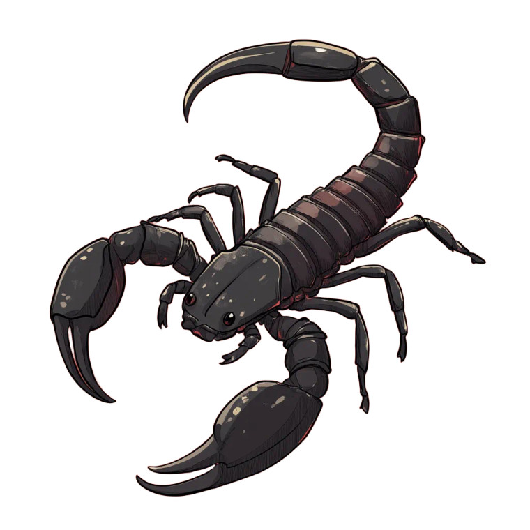 Simple Scorpion Vinyl Car Decal Sticker – Waterproof & UV-Resistant 8"