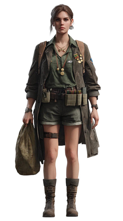 Cool Female Soldier Vinyl Car Decal Sticker – Waterproof & UV-Resistant 8"