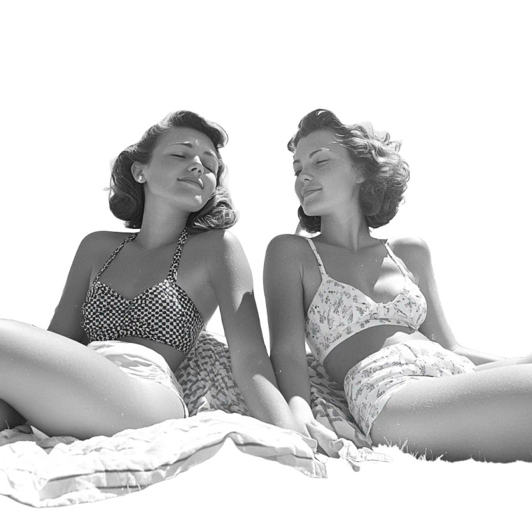 Sunbathing Women Vinyl Car Decal Sticker – Waterproof & UV-Resistant 8"