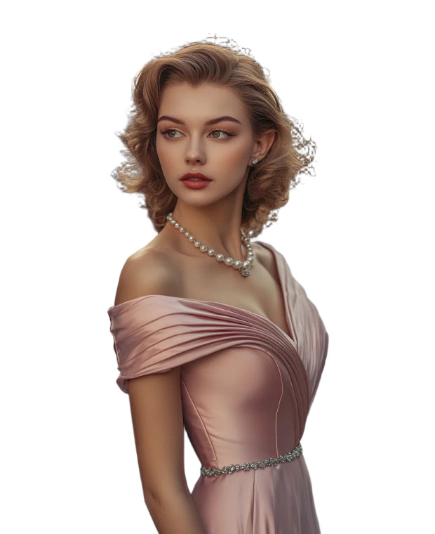 Elegant Pink Evening Dress Vinyl Car Decal Sticker – Waterproof & UV-Resistant 8"