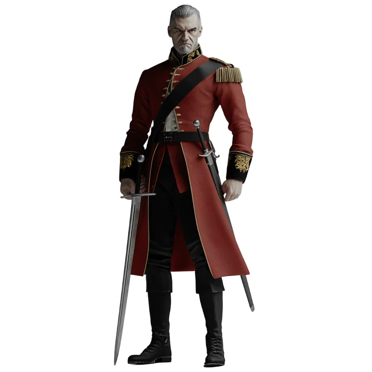 Military Officer Portrait Vinyl Car Decal Sticker – Waterproof & UV-Resistant 8"