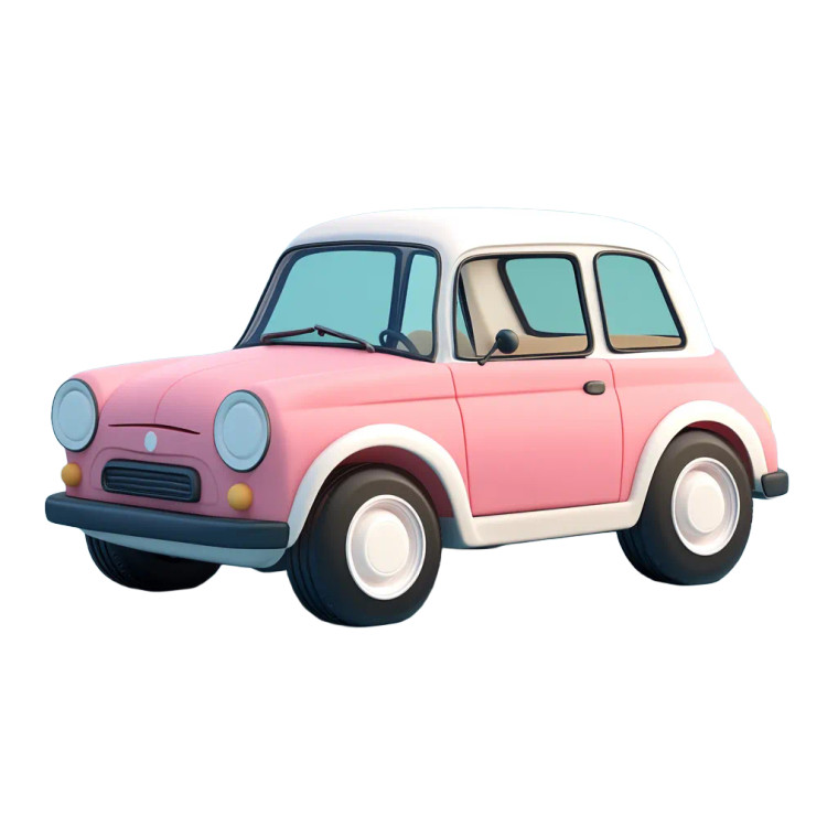 3D Cartoon Car Vinyl Car Decal Sticker – Waterproof & UV-Resistant 8"