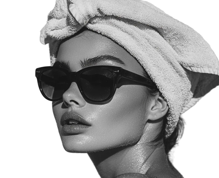 Glamorous Beach Lounging Vinyl Car Decal Sticker – Waterproof & UV-Resistant 8"