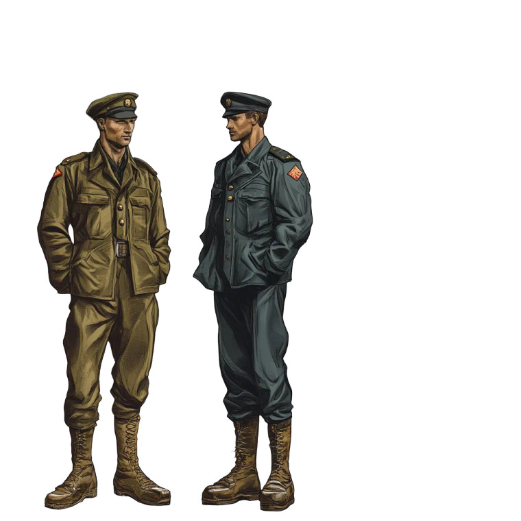 Futuristic Communist Uniform Vinyl Car Decal Sticker – Waterproof & UV-Resistant 8"