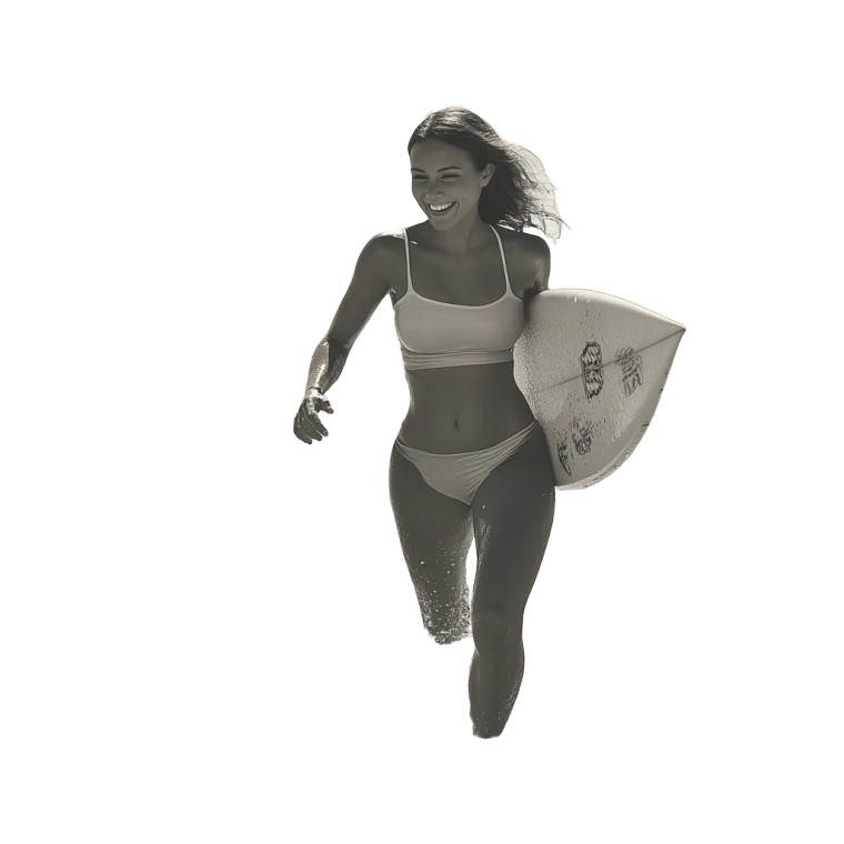 Happy Surfer Running Vinyl Car Decal Sticker – Waterproof & UV-Resistant 8" Happy Surfer Running Vinyl Car Decal Sticker – Waterproof & UV-Resistant 8"