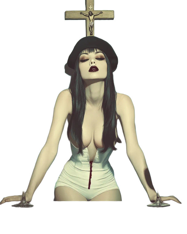 Subversive Vintage Kitsch Vinyl Car Decal Sticker – Waterproof & UV-Resistant 8"