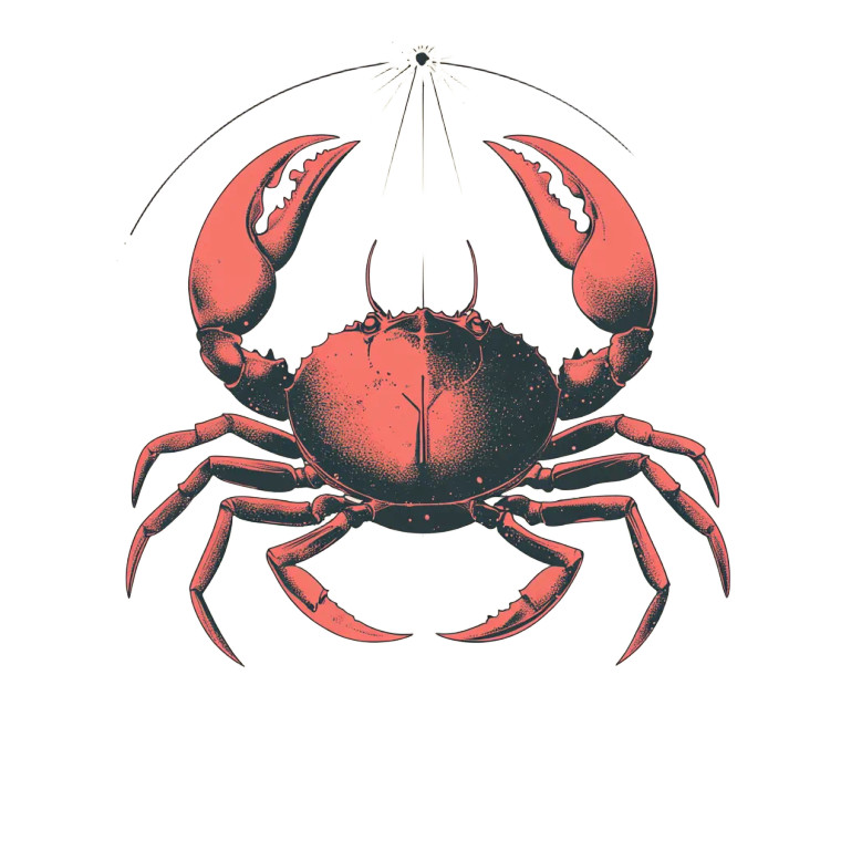 Cancer Zodiac Art Vinyl Car Decal Sticker – Waterproof & UV-Resistant 8"