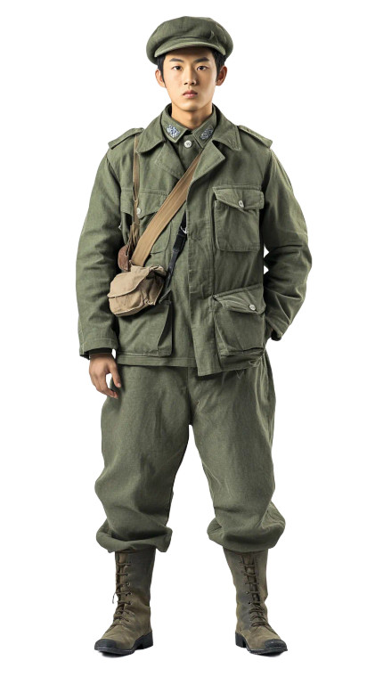 1950S Chinese Soldier Vinyl Car Decal Sticker – Waterproof & UV-Resistant 8"