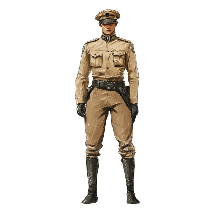 German Desert Soldier Vinyl Car Decal Sticker – Waterproof & UV-Resistant 8"