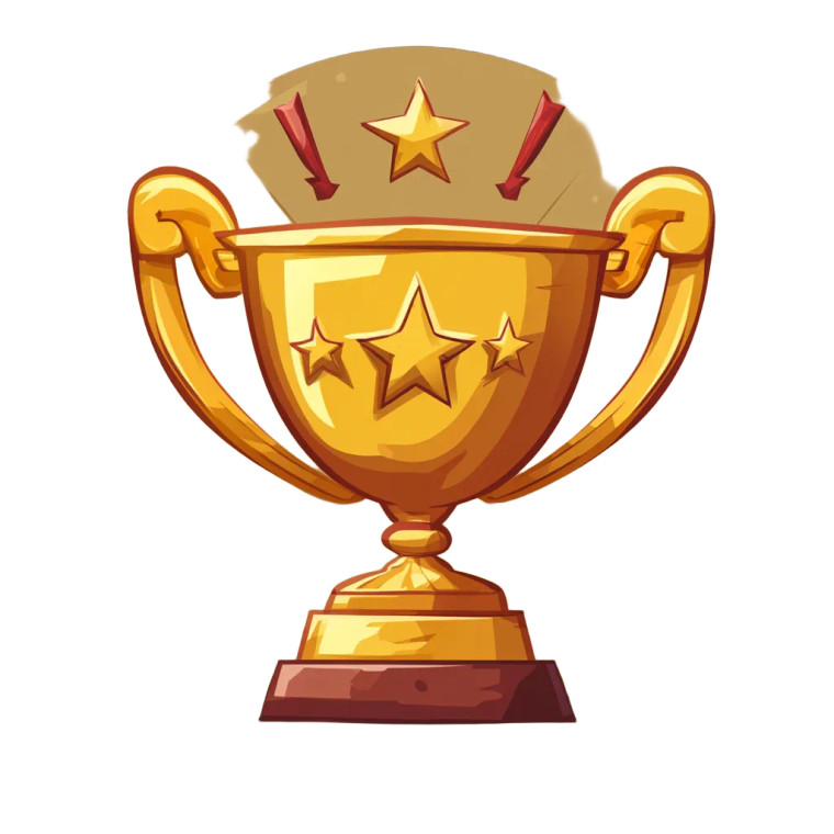 Golden Trophy Icon V6 Vinyl Car Decal Sticker – Waterproof & UV-Resistant 8"