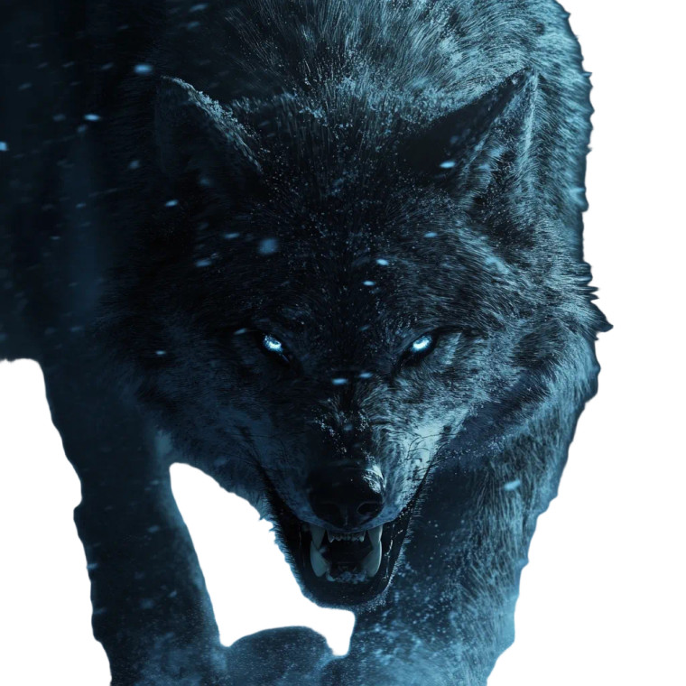 Majestic Winter Wolf Vinyl Car Decal Sticker – Waterproof & UV-Resistant 8"