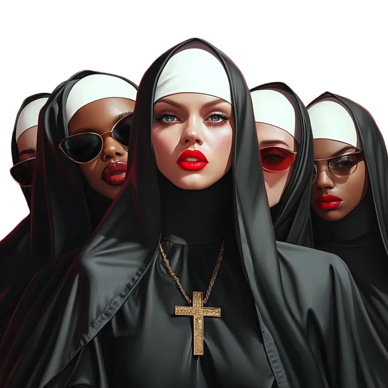 Diverse Nuns Rebellion Vinyl Car Decal Sticker – Waterproof & UV-Resistant 8"