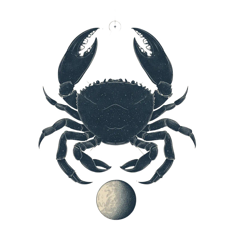 Cancer Zodiac Art V2 Vinyl Car Decal Sticker – Waterproof & UV-Resistant 8"