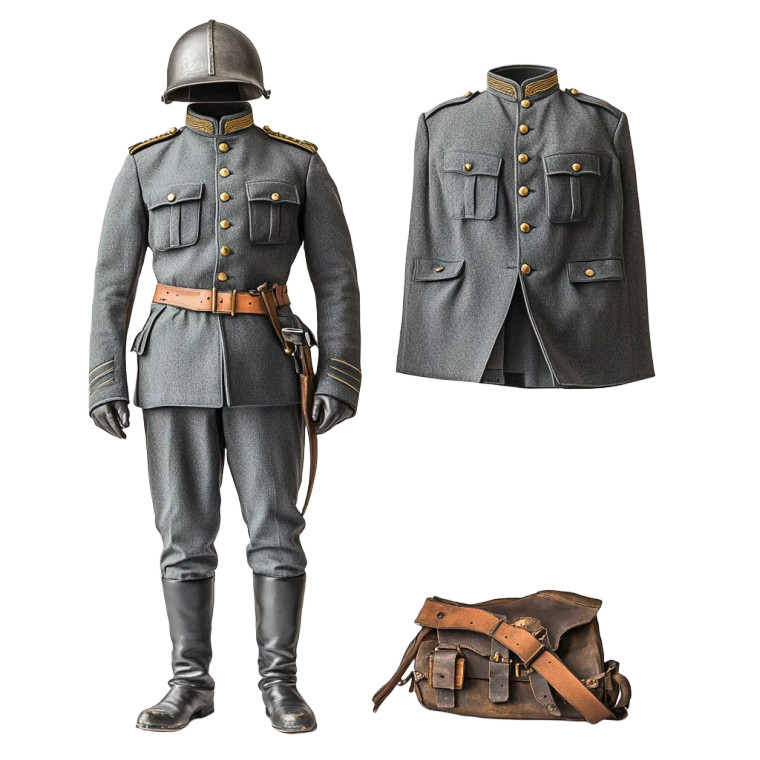 1900 Military Uniform Vinyl Car Decal Sticker – Waterproof & UV-Resistant 8"