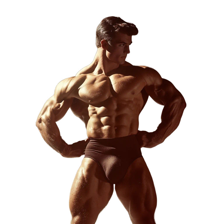 Vintage Beefcake Bodybuilder Vinyl Car Decal Sticker – Waterproof & UV-Resistant 8"