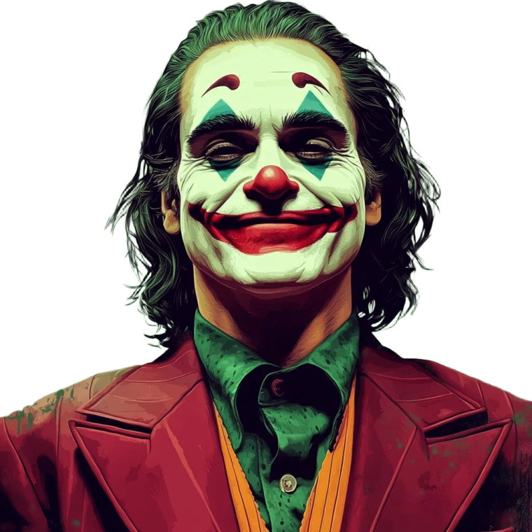 Joker Portrait Vinyl Car Decal Sticker – Waterproof & UV-Resistant 8"