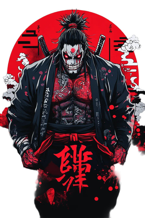 Cyberpunk Yakuza Jinbe Vinyl Car Decal Sticker – Waterproof & UV-Resistant 8"