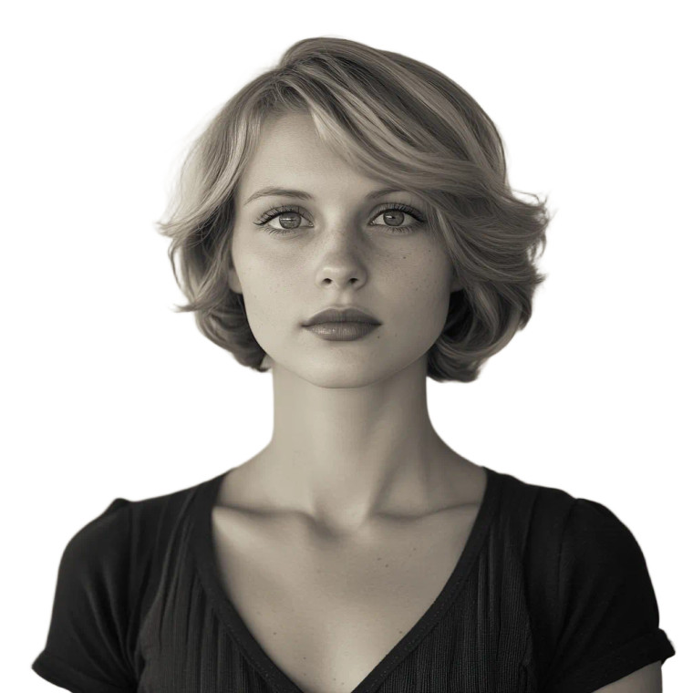 Blonde Bob Portrait Vinyl Car Decal Sticker – Waterproof & UV-Resistant 8"