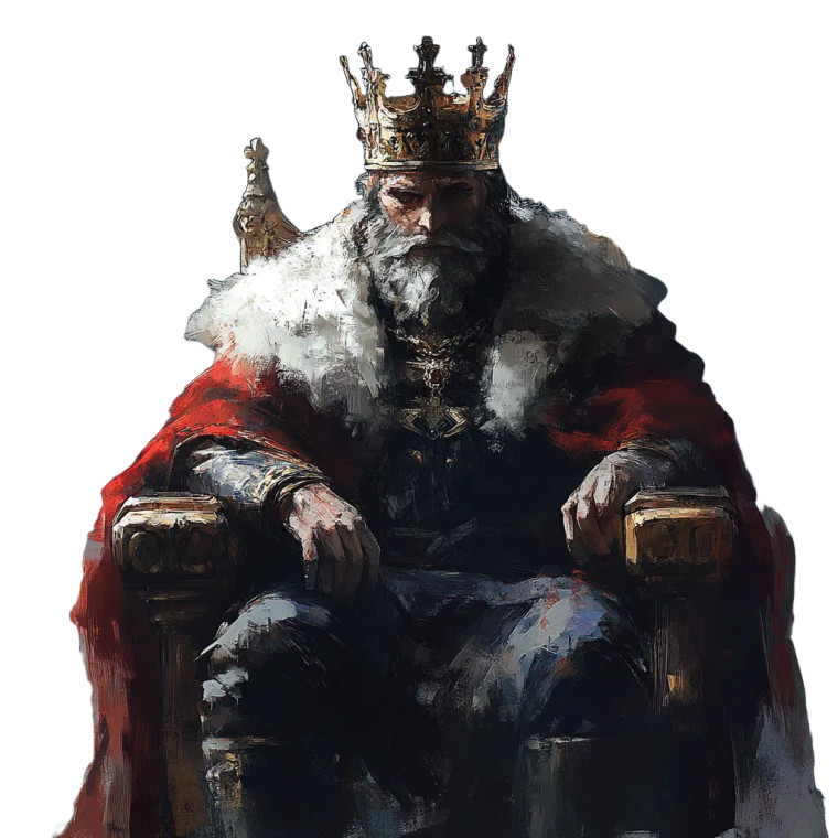 Minimalistic King Vinyl Car Decal Sticker – Waterproof & UV-Resistant 8"